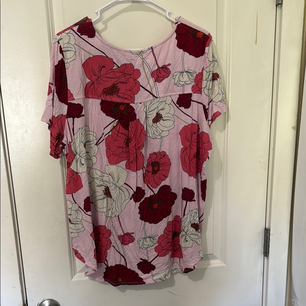 Philosophy Pink and Red Floral Blouse - Picture 4 of 4